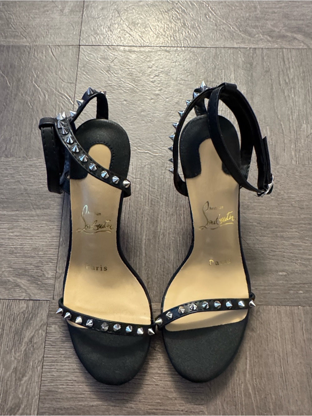 Red bottom studded sandals